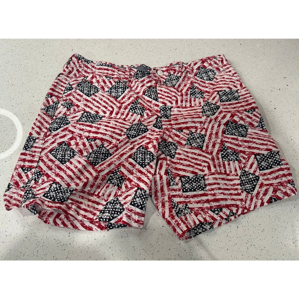 Charleston Threads Mens “Country First” Shorts. Button With Drawstring. Size 38
